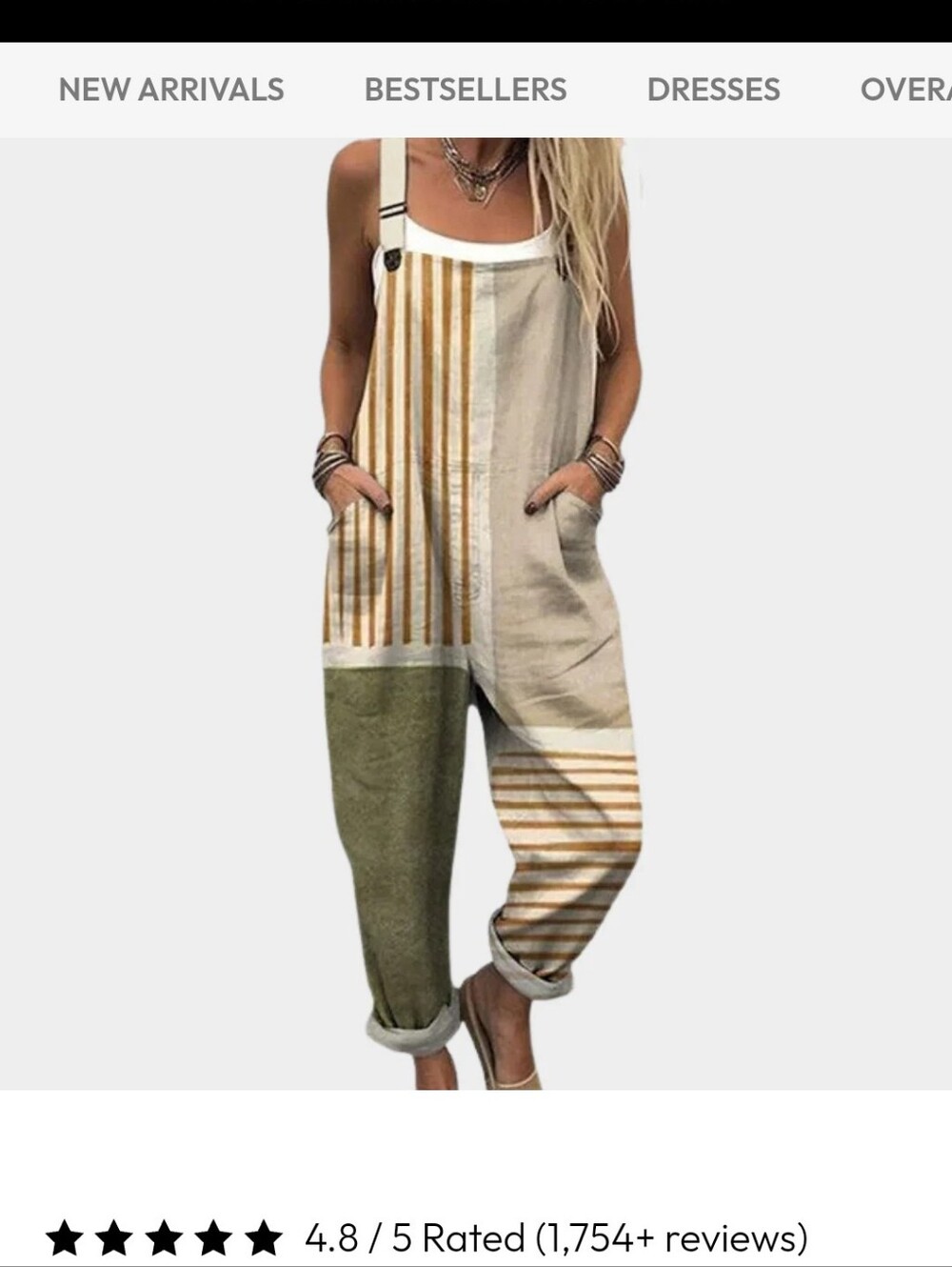 Comfortable Light Boho Overall - S